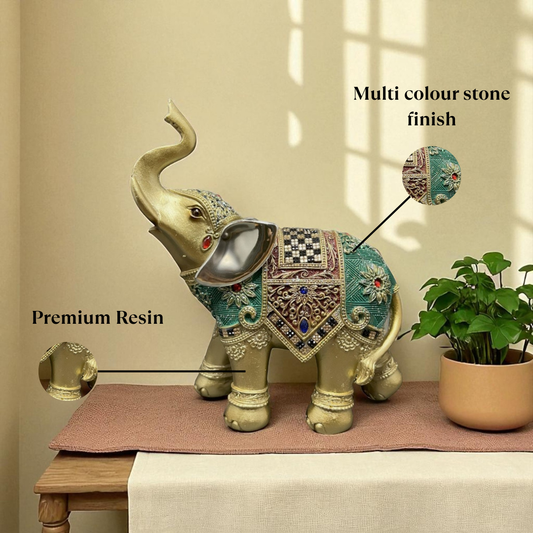 Royal Elephant Figurine Decor