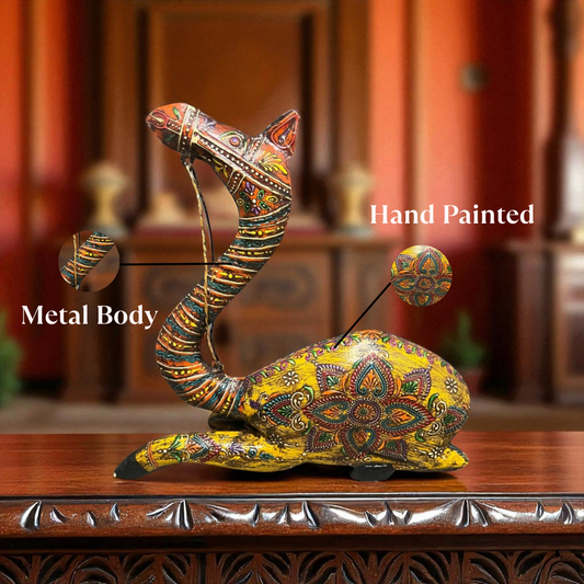 Hand Painted Decorative Camel Figurine - Big