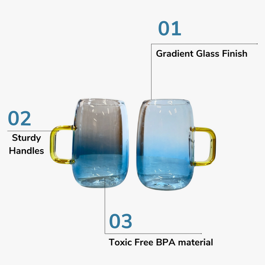 Gradient Glass Mug Set