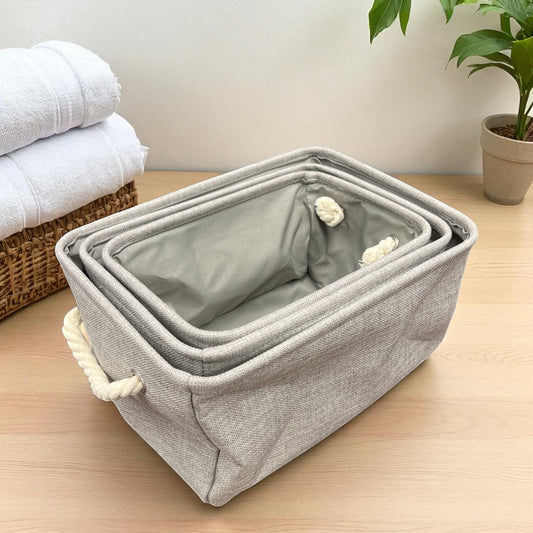 3 Pieces Jute Organizer Set