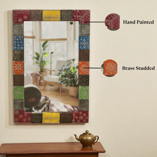 Multicolour Hand-Embossed Mirror