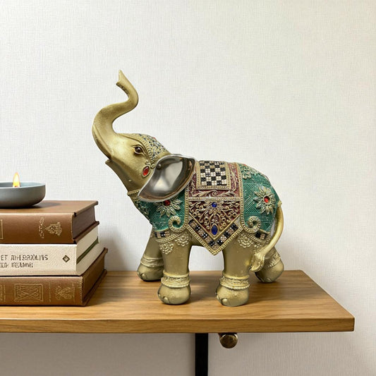 Royal Elephant Figurine Decor