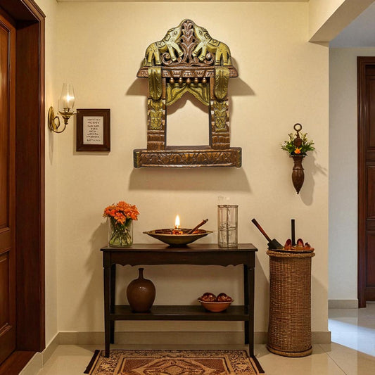 Handcrafted Jharokha Frame - Elephant