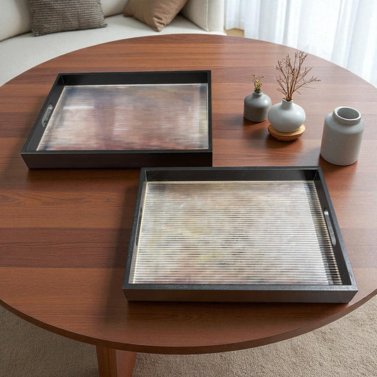 Clear Modern Tray Set