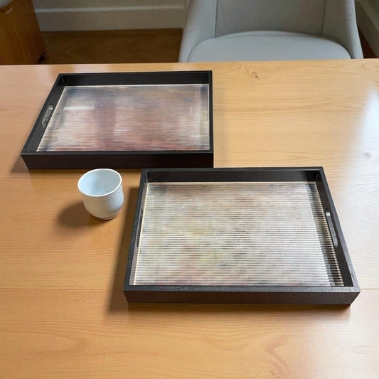 Clear Modern Tray Set