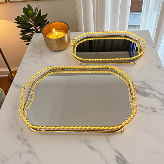 Luxe Reflection Mirrored Trays
