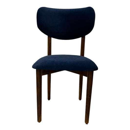 Blue Curved Back Chair