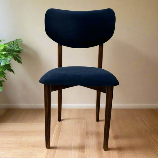 Blue Curved Back Chair