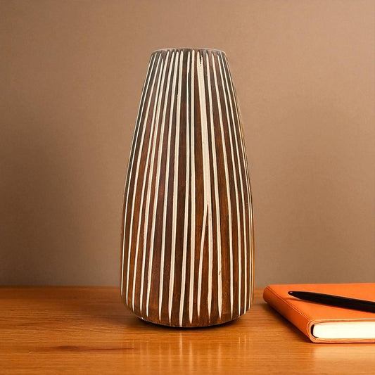 Handcrafted Brown Ceramic Vase