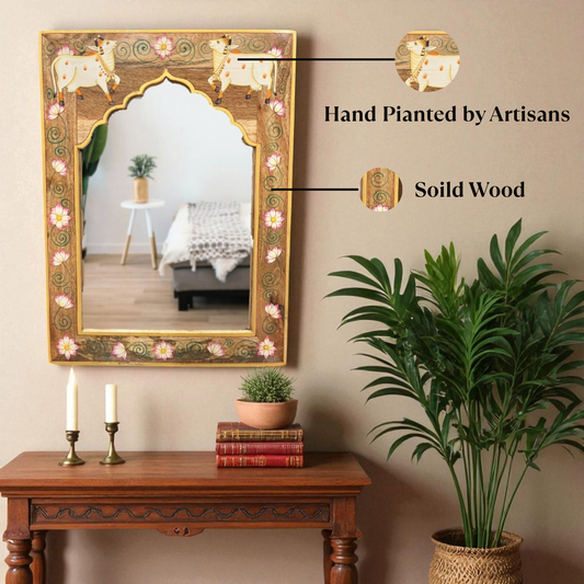 Sacred Cow Pattern Mirror