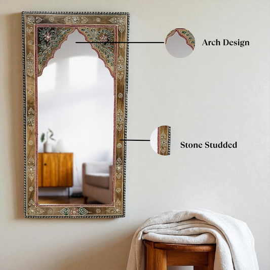 Arch Hand Painted Wall Mirror