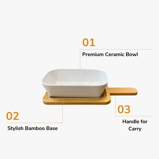 Platter with Wooden Base