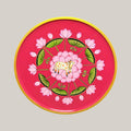 Hand Painted Nandi Wall Plate Pink