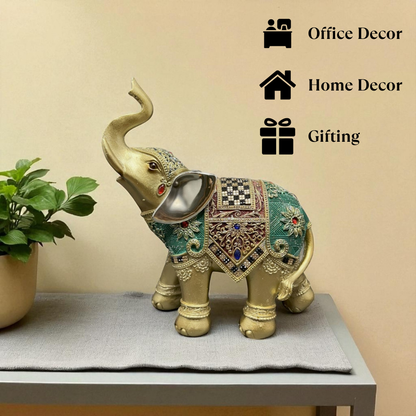 Royal Elephant Figurine Decor