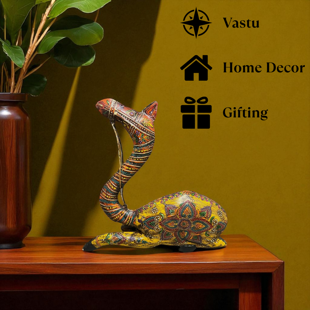 Hand Painted Decorative Camel Figurine - Big