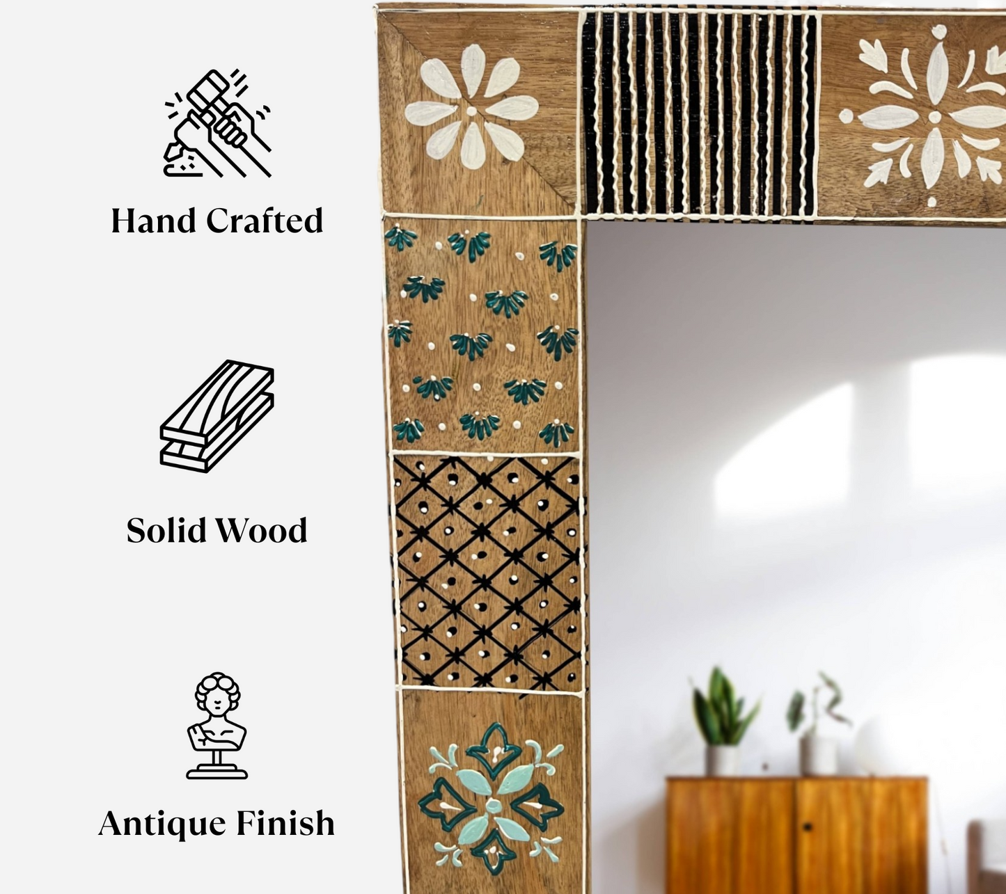 Aakar Hand Painted Mirror
