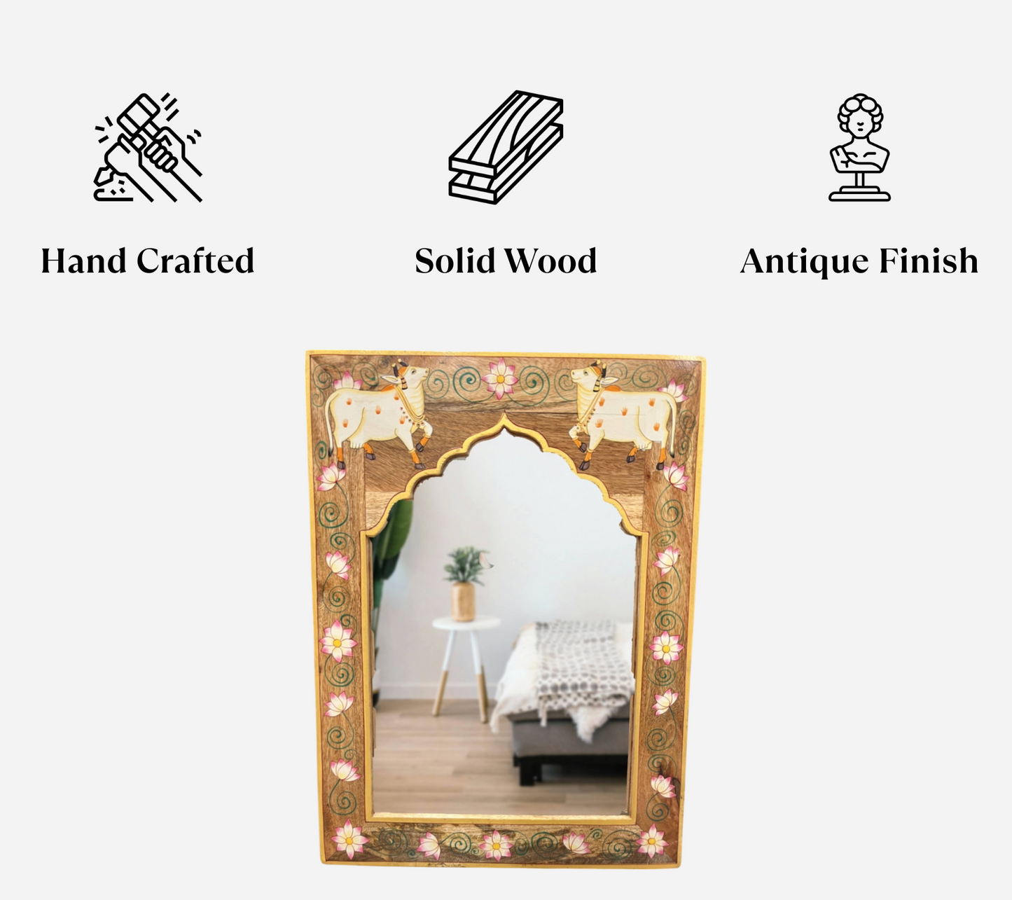 Sacred Cow Pattern Mirror