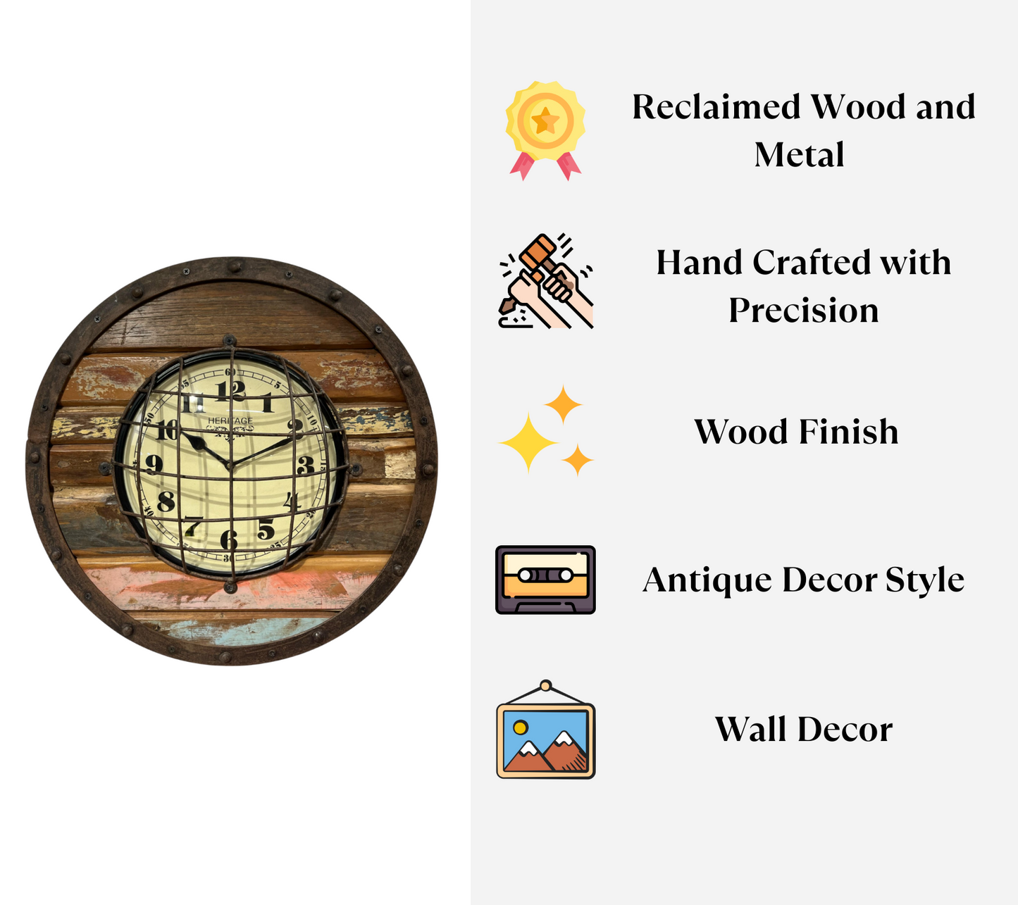 Rustic Wall Clock
