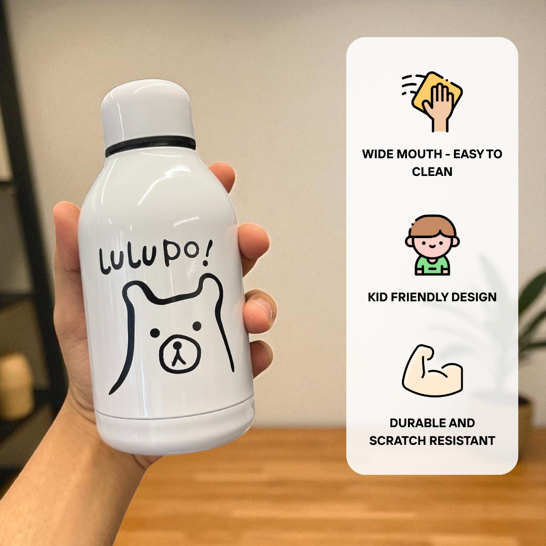 Lulupo Bear Insulated Thermos Bottle – 350ml