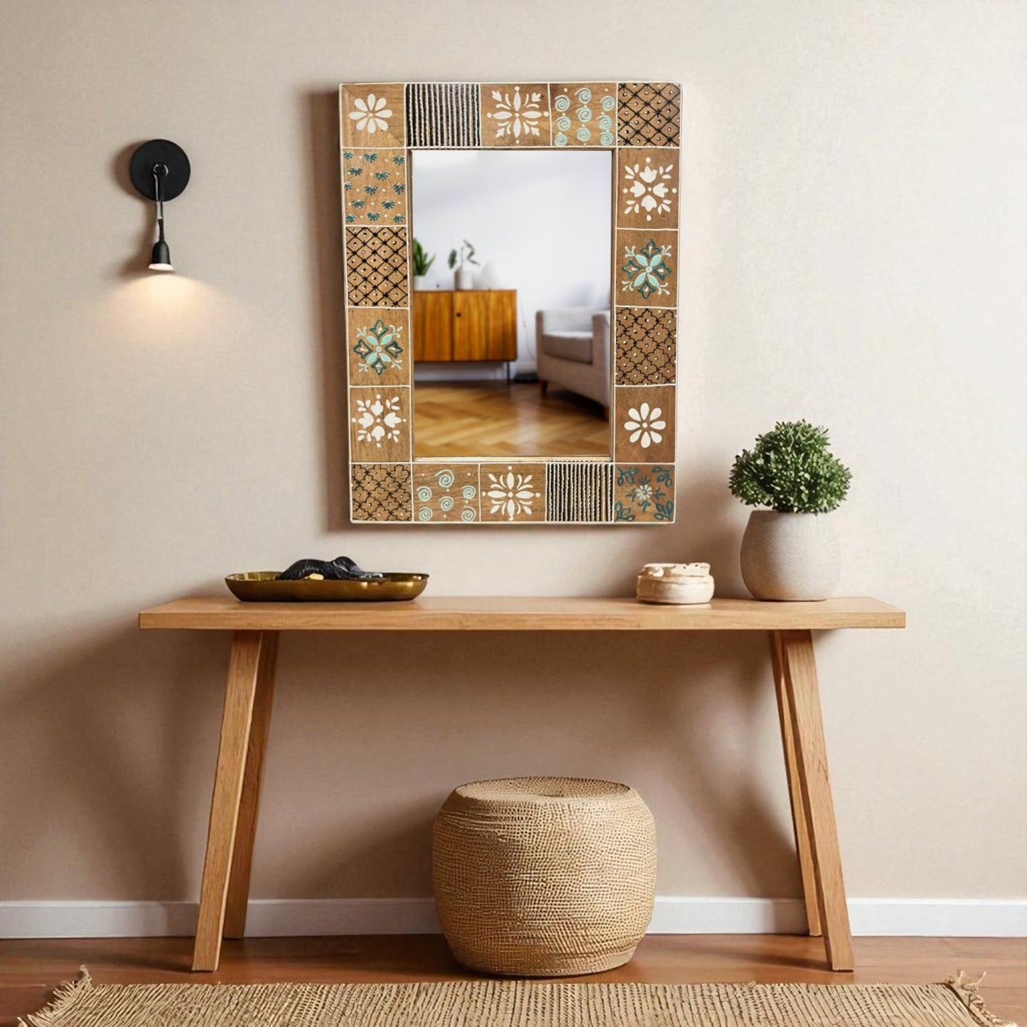 Aakar Hand Painted Mirror