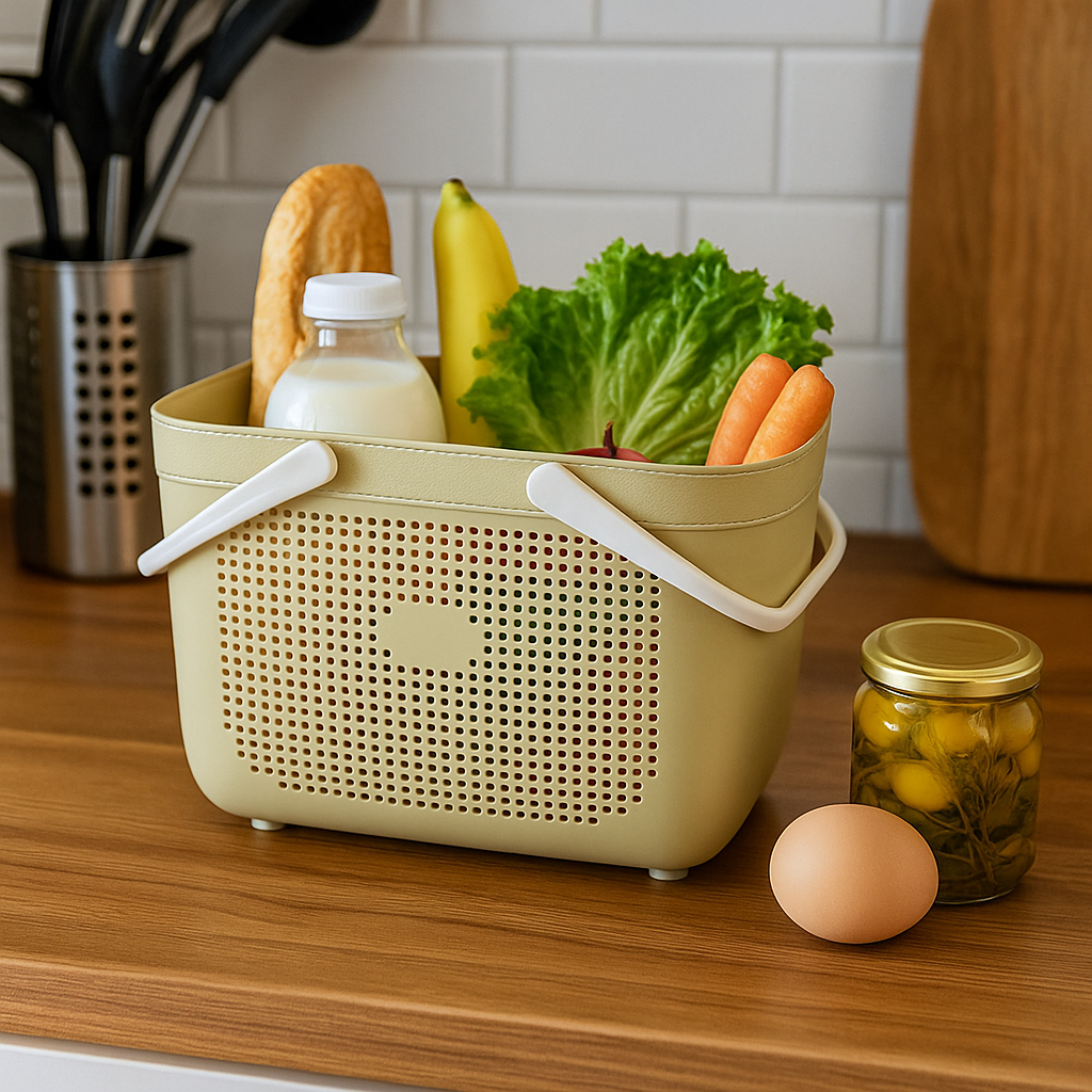Multipurpose Vented Basket - Plastic Handle