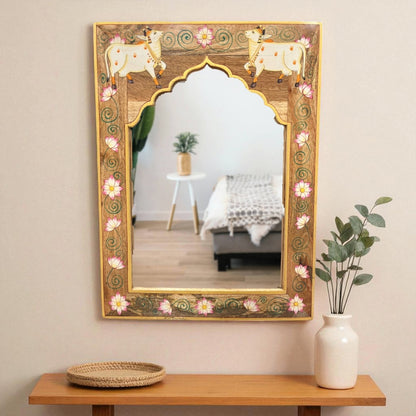 Sacred Cow Pattern Mirror