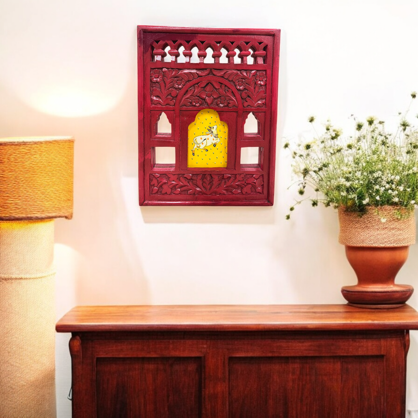 Royal Rajasthani Cow Mirror