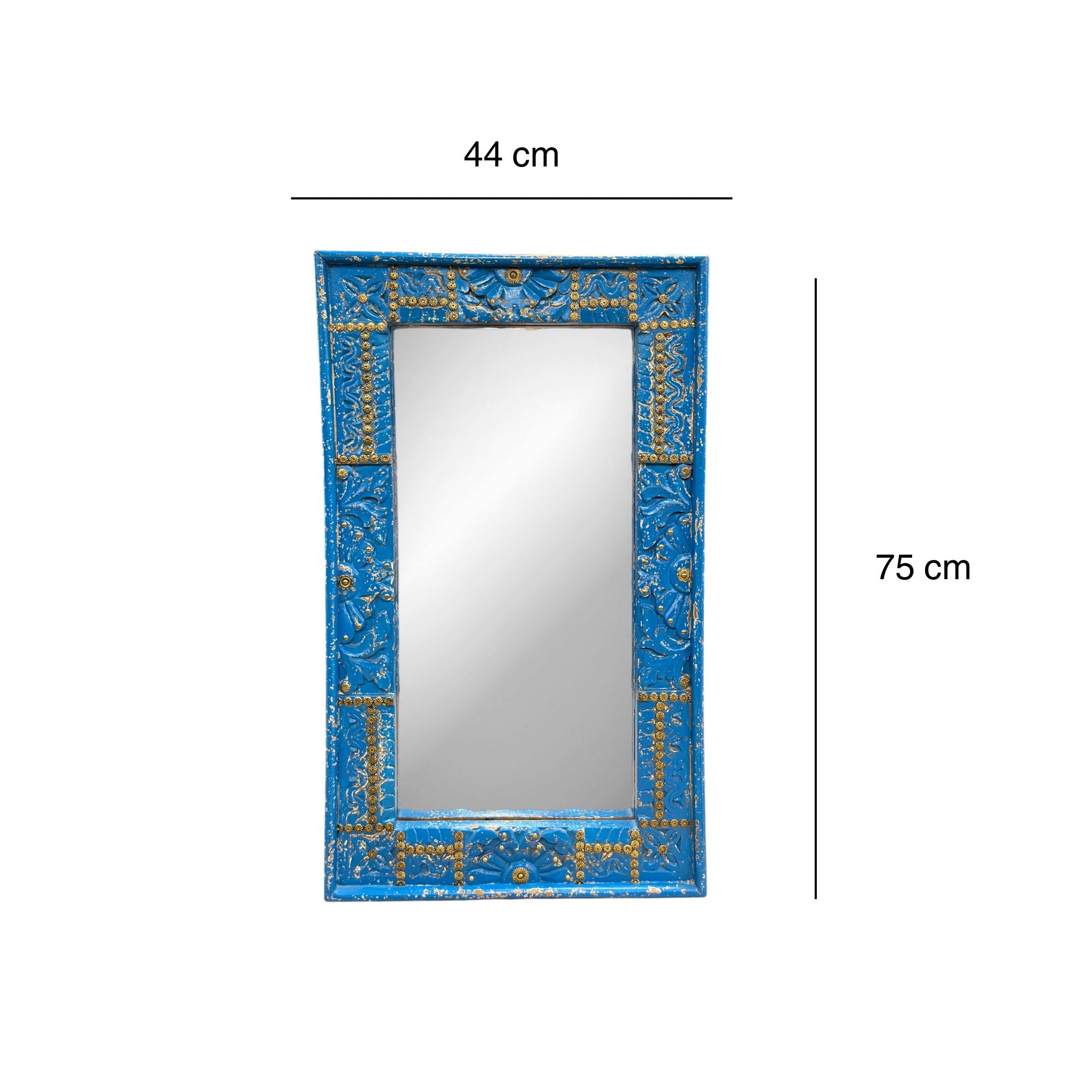 Distressed Blue Mirror