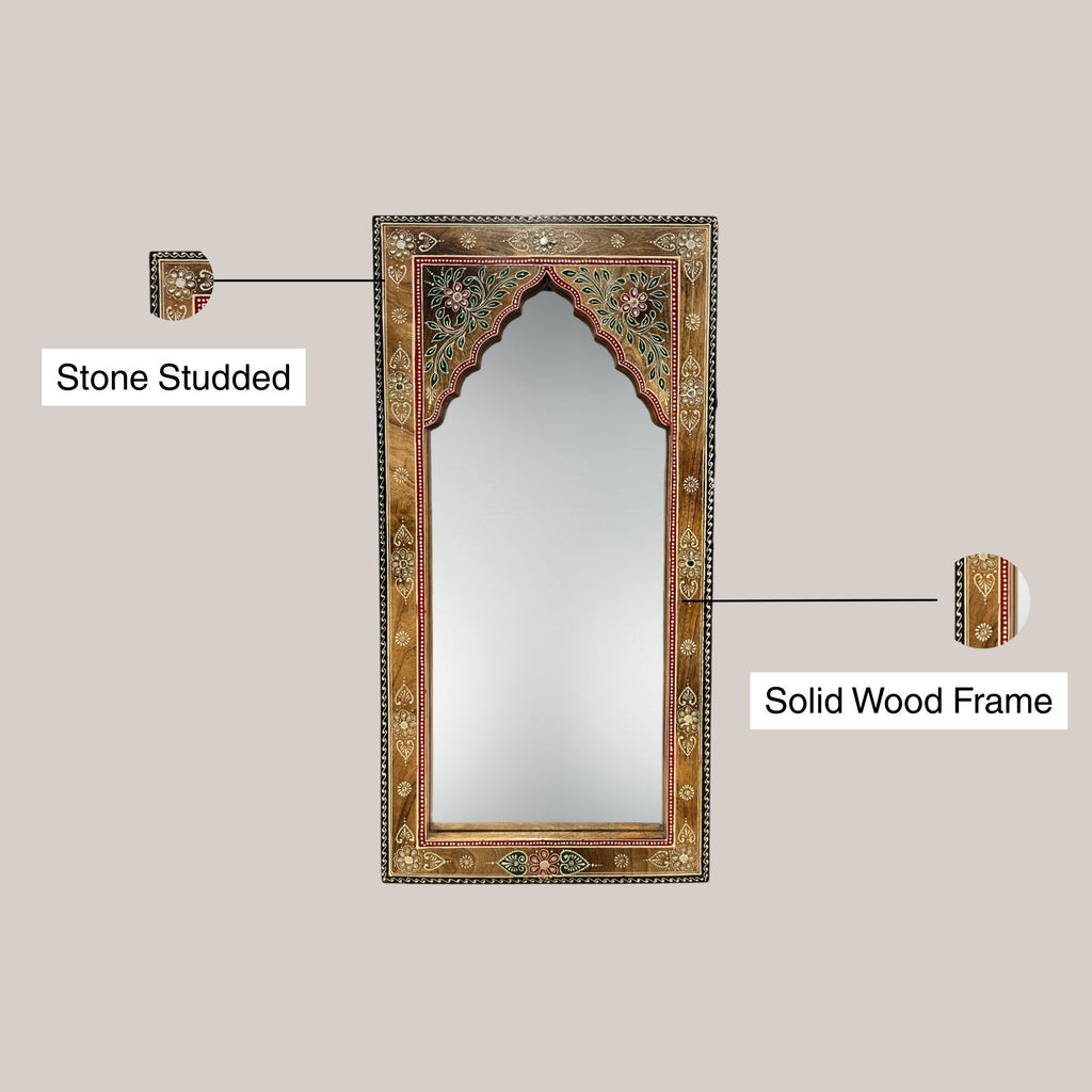 Arch Hand Painted Wall Mirror
