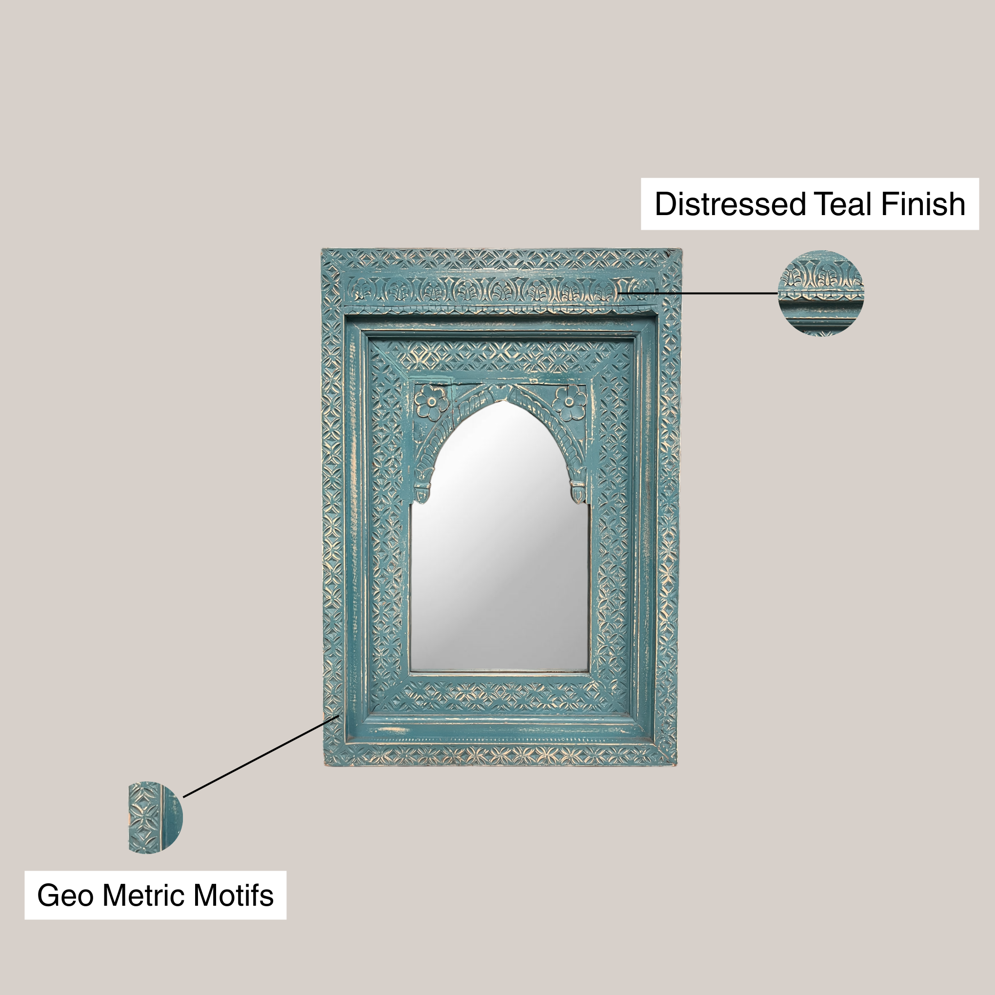 Mehr Blue Arch Mirror