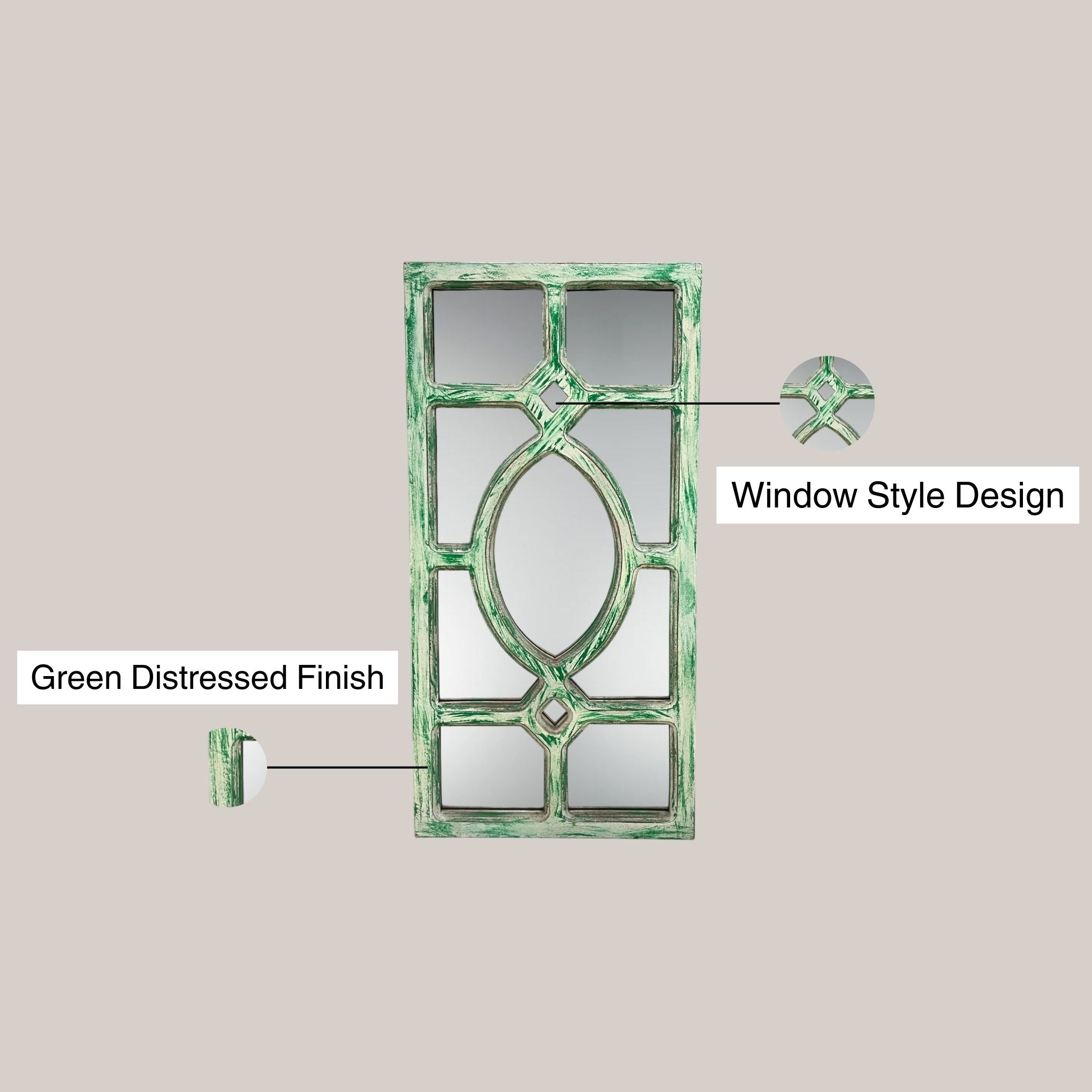 Green Jaali Mirror