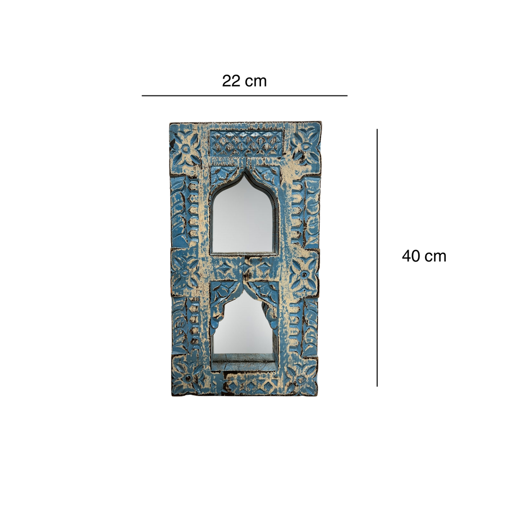 Small Jharokha Mirror (Blue)