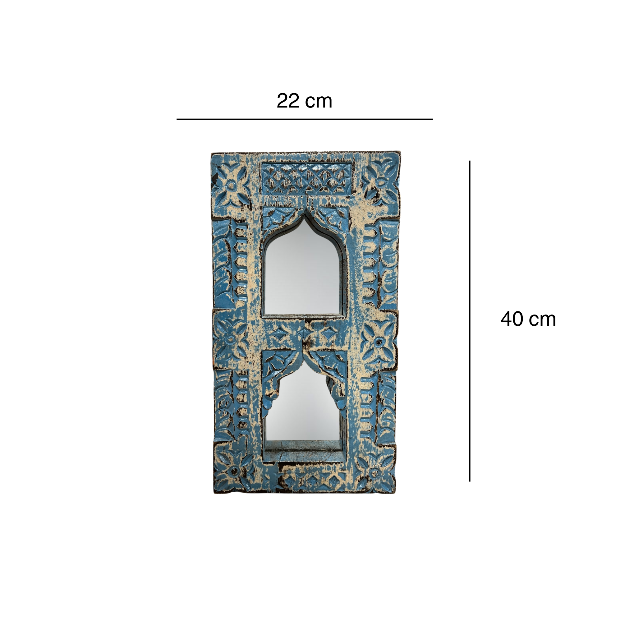 Small Jharokha Mirror (Blue)