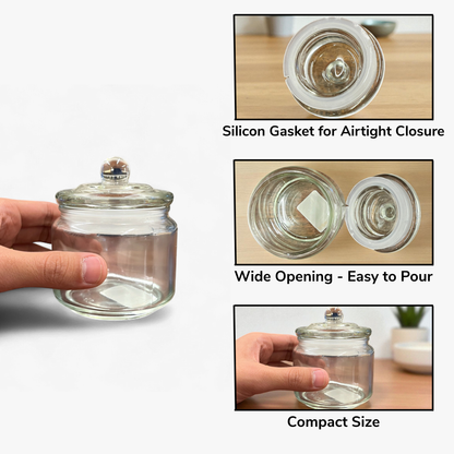 Clear Glass Storage Jar