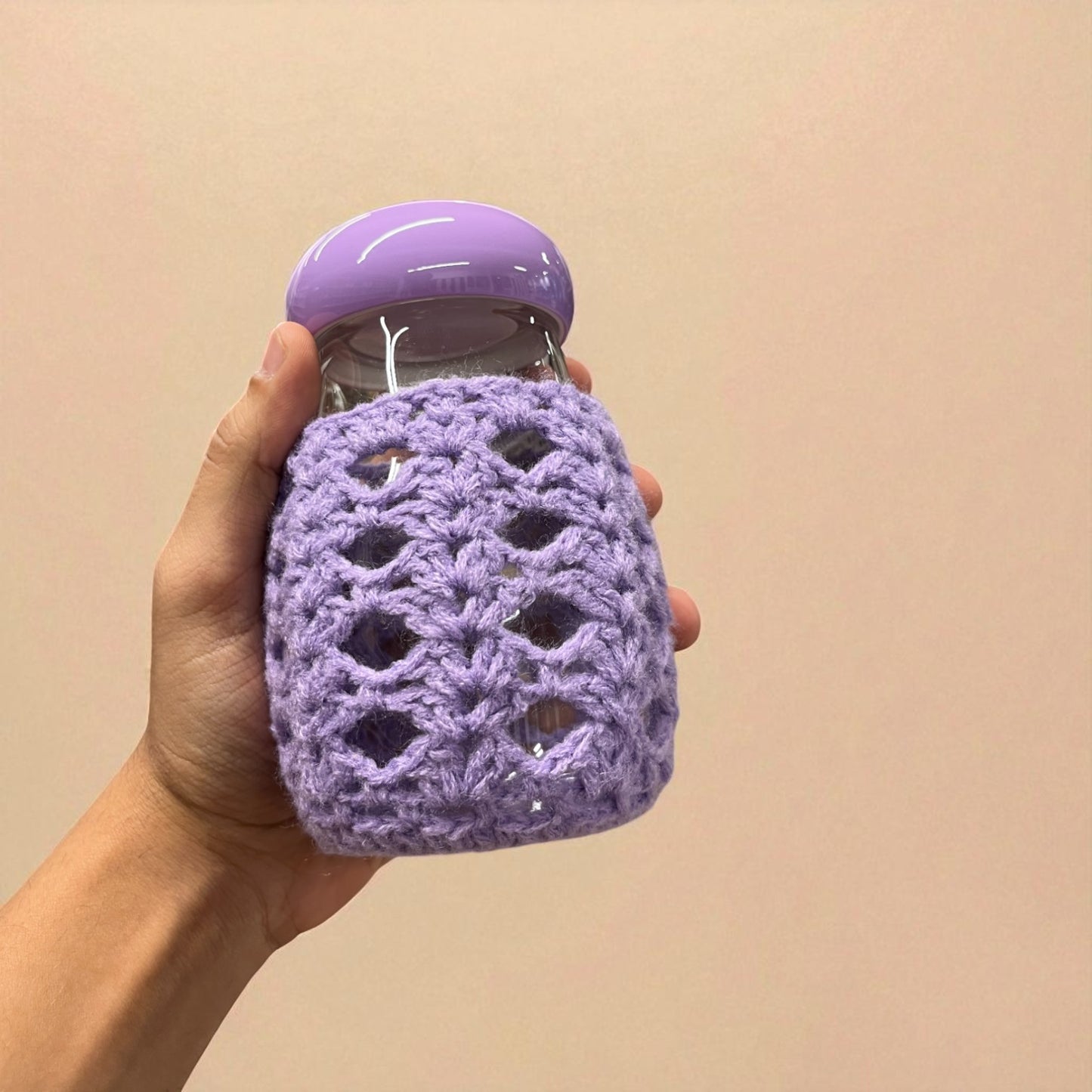 Crochet Glass Jar