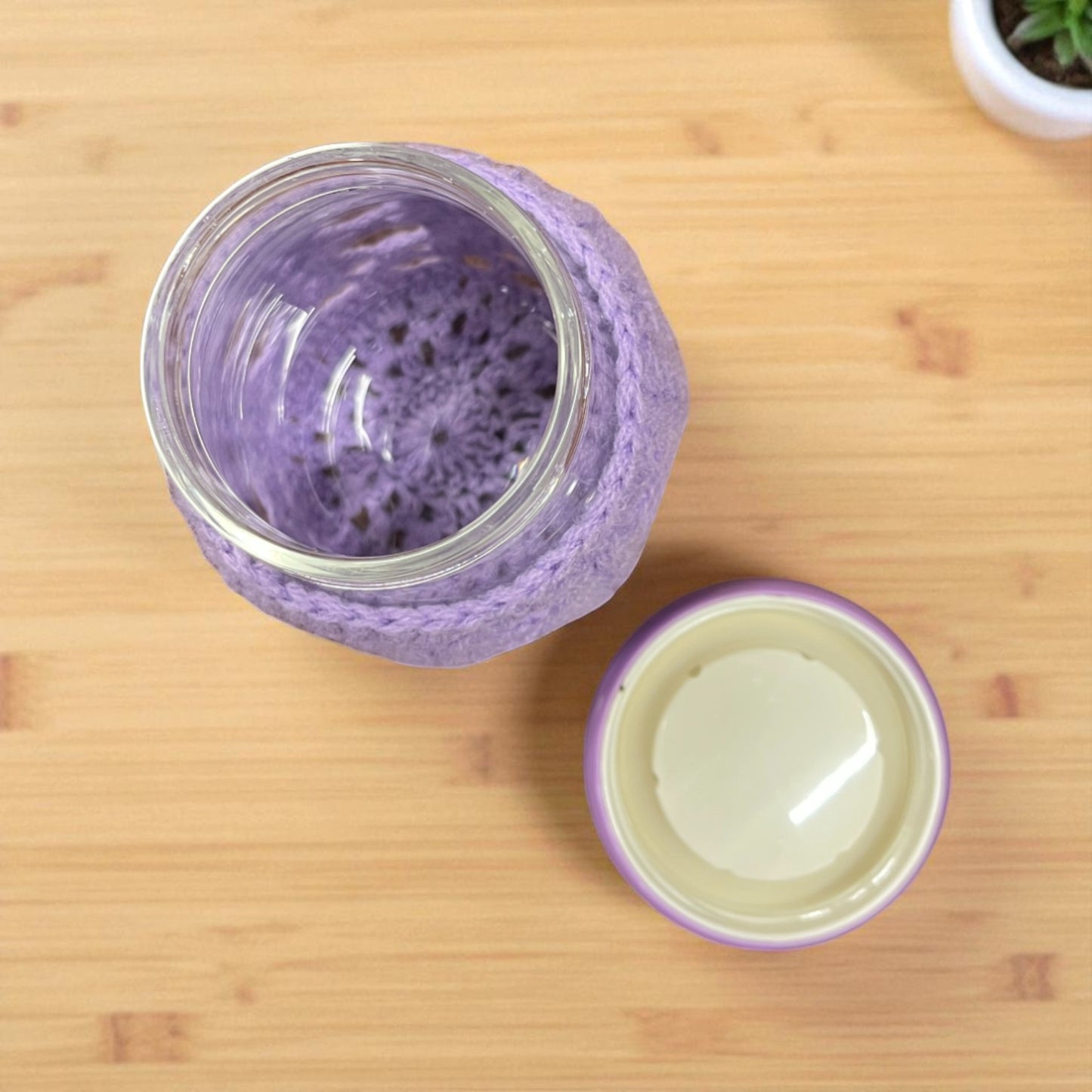 Crochet Glass Jar