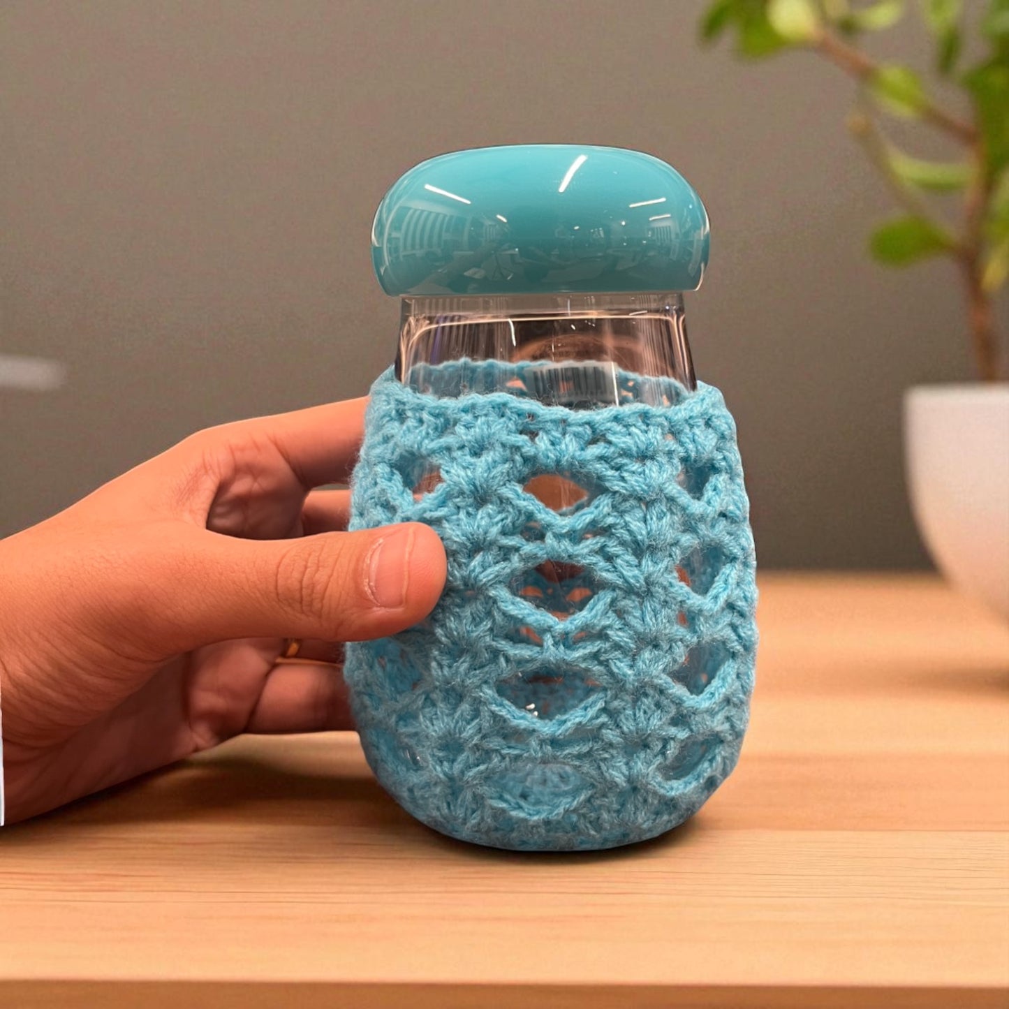 Crochet Glass Jar