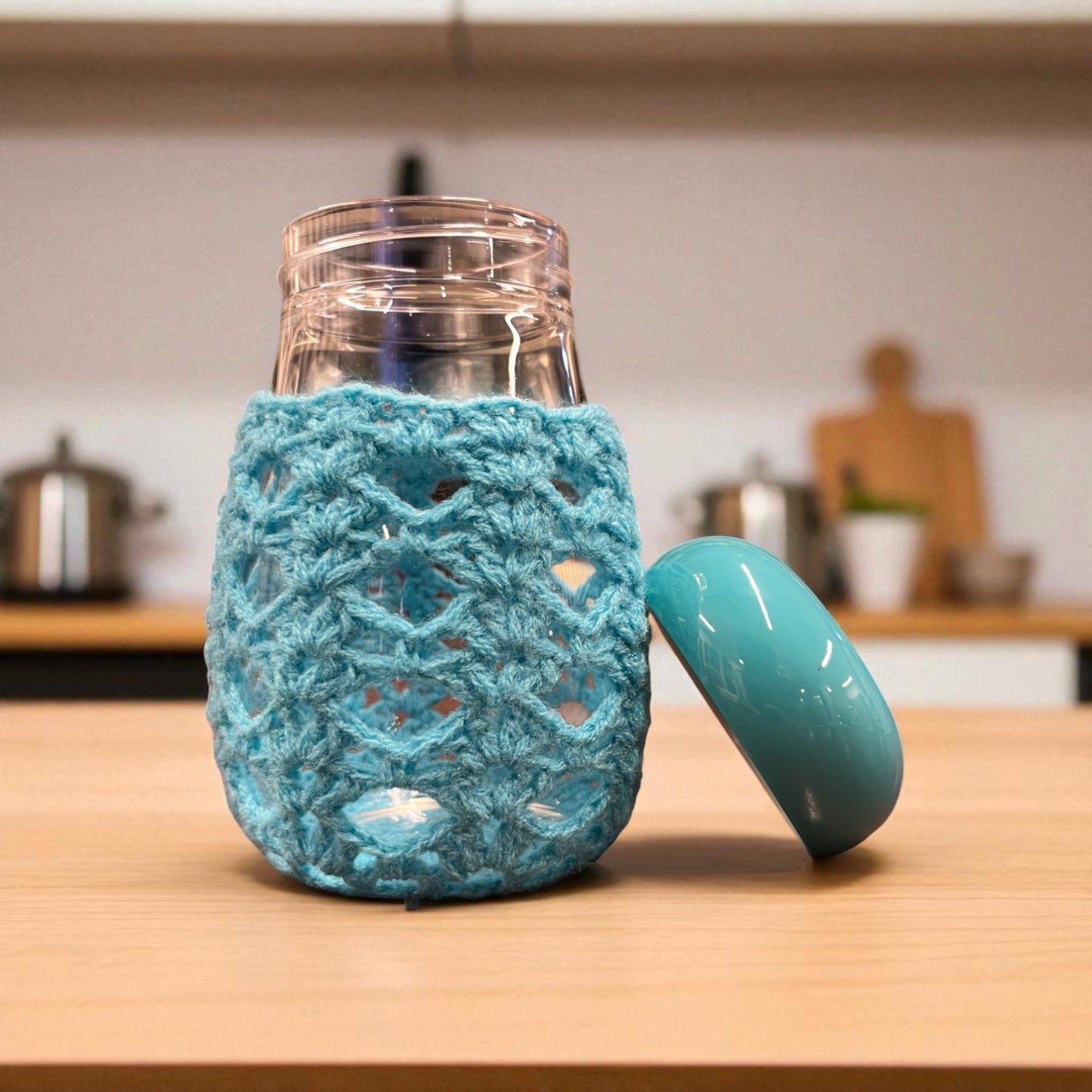 Crochet Glass Jar