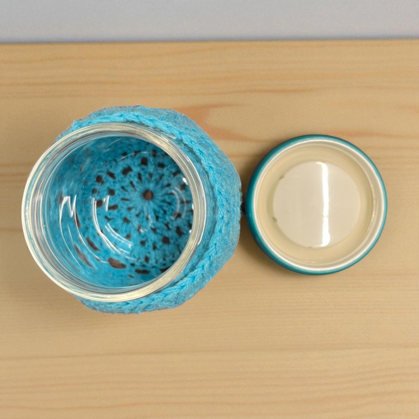 Crochet Glass Jar