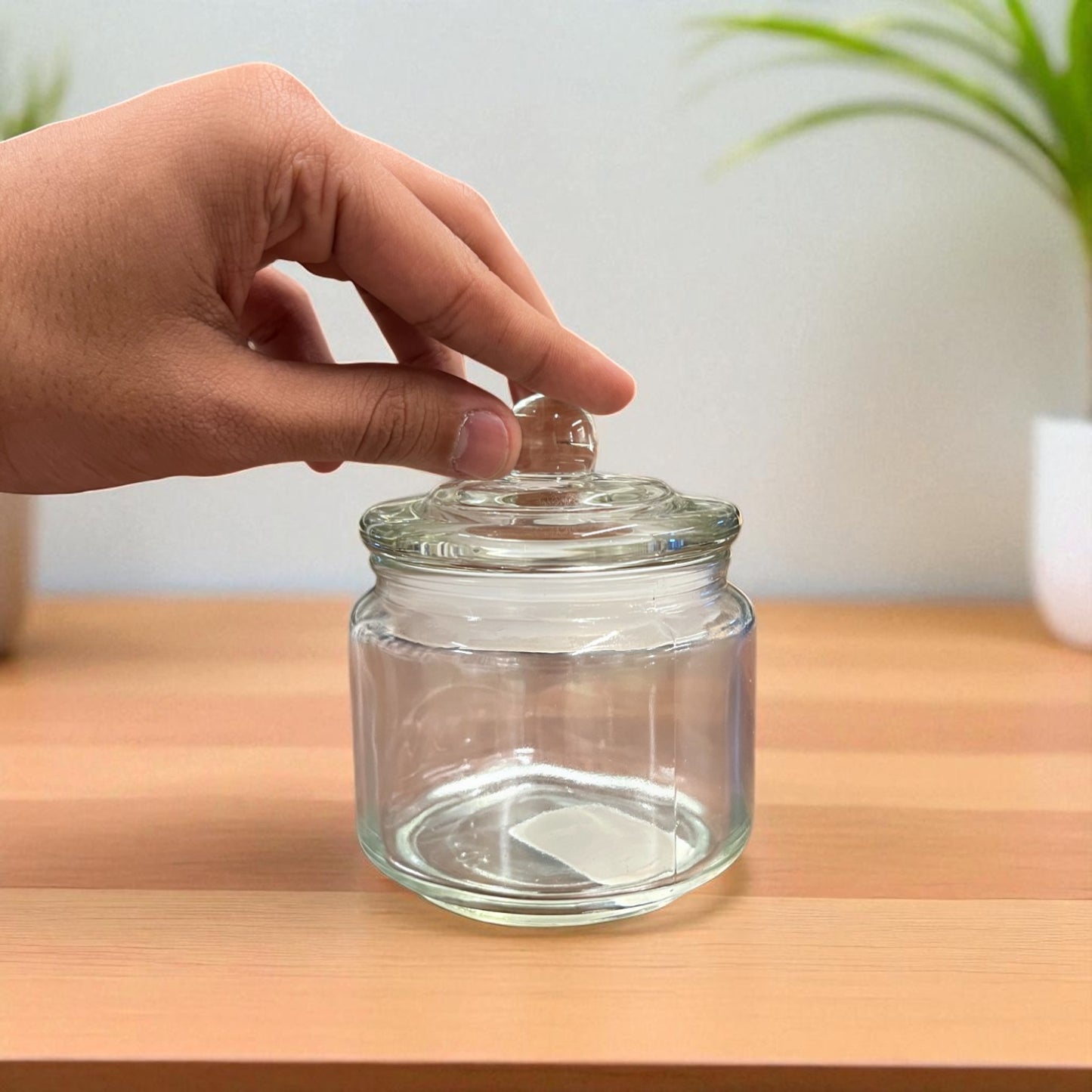 Clear Glass Storage Jar