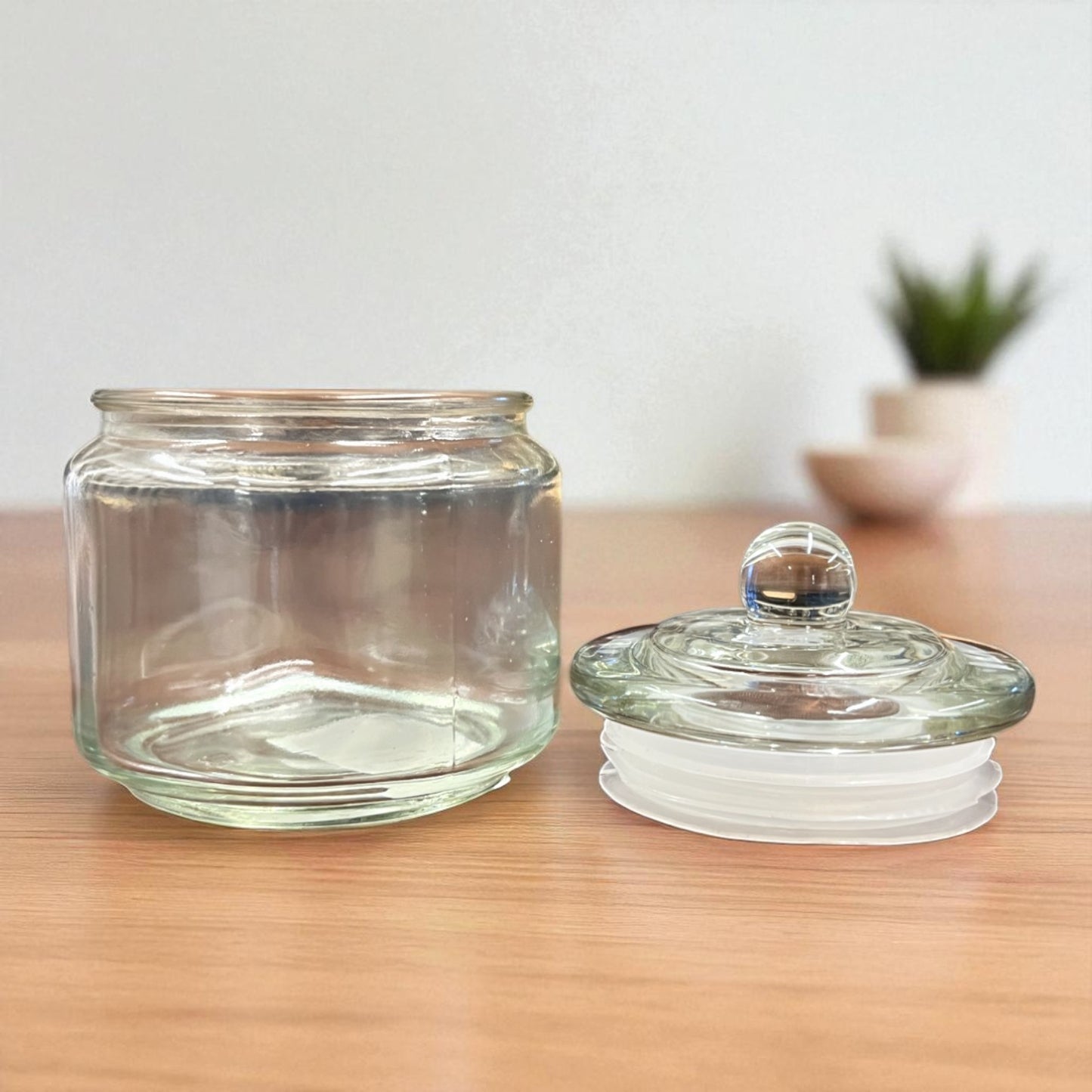 Clear Glass Storage Jar