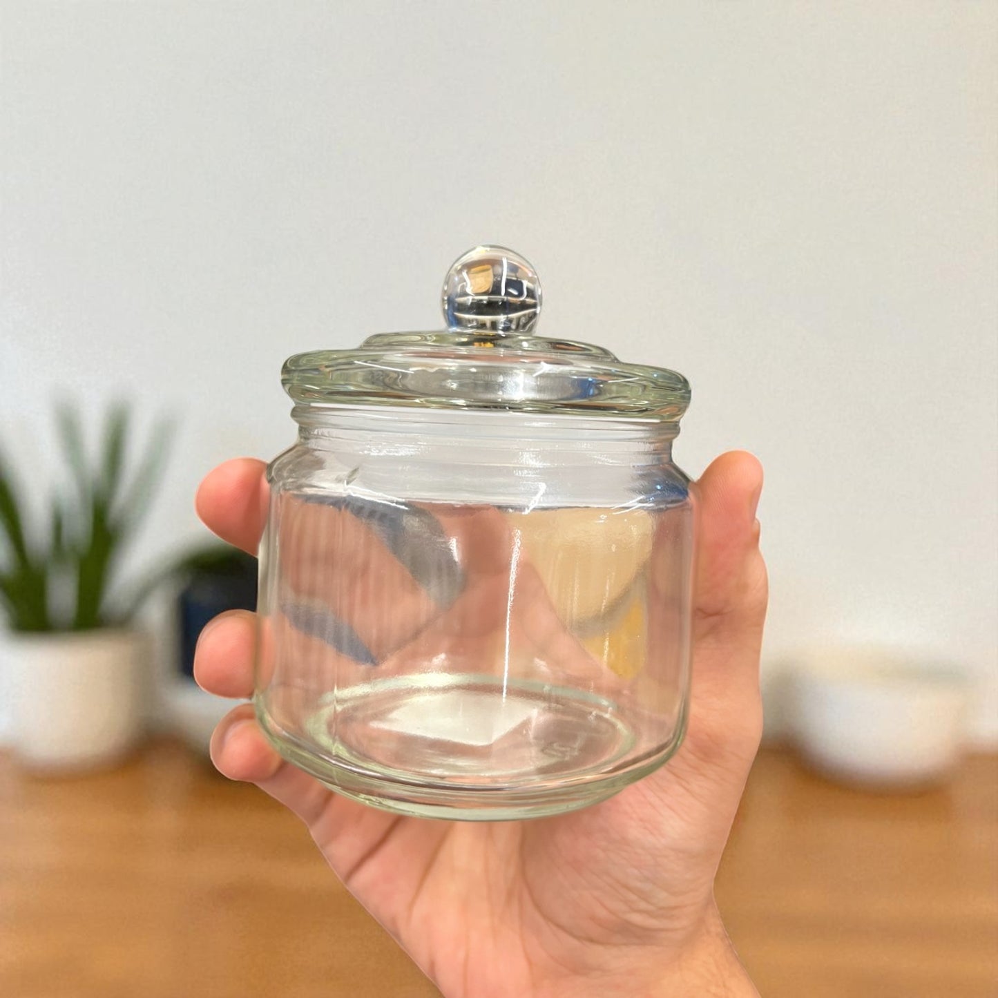 Clear Glass Storage Jar