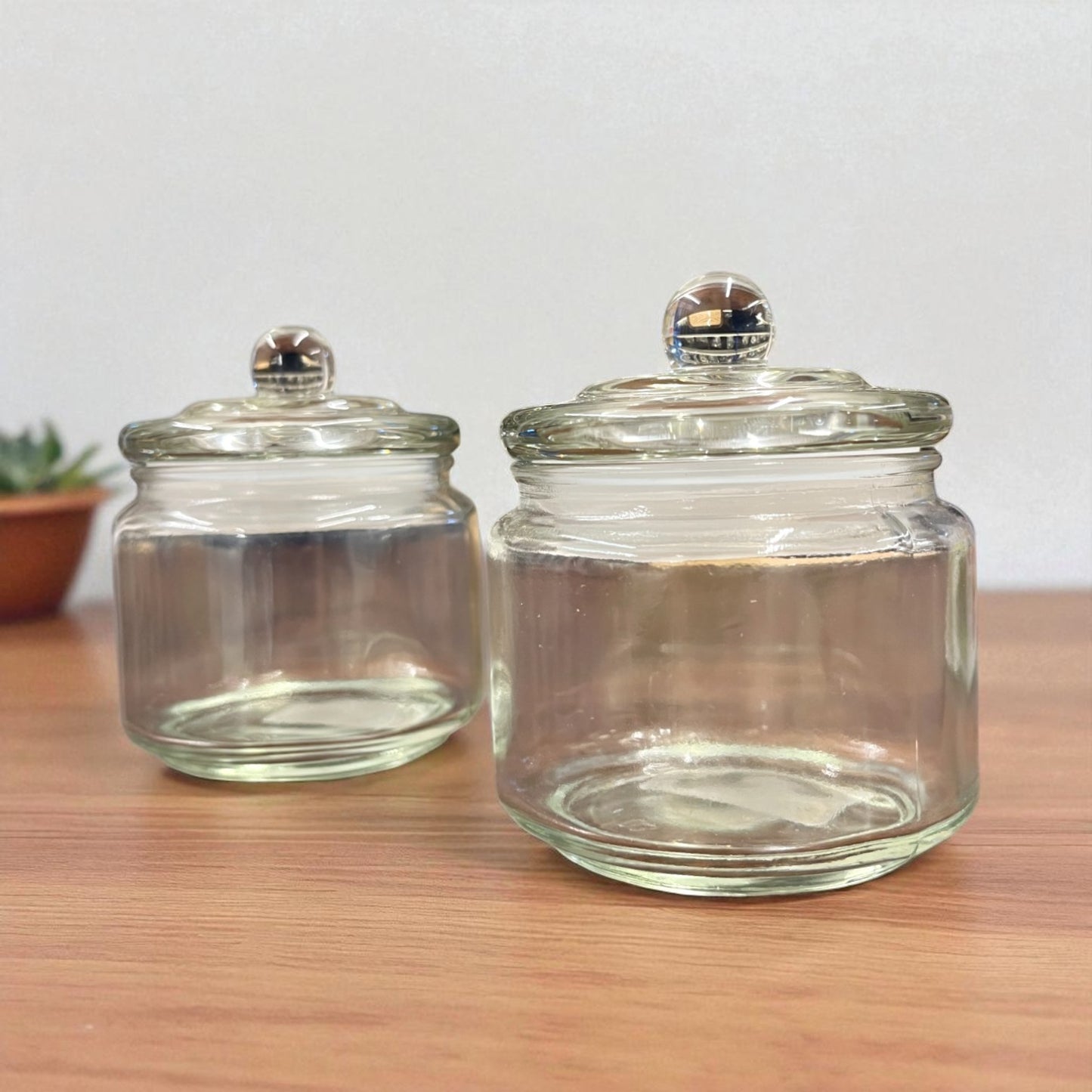 Clear Glass Storage Jar