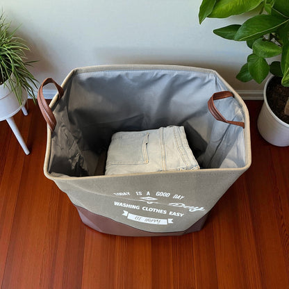 Leather Laundry Bag