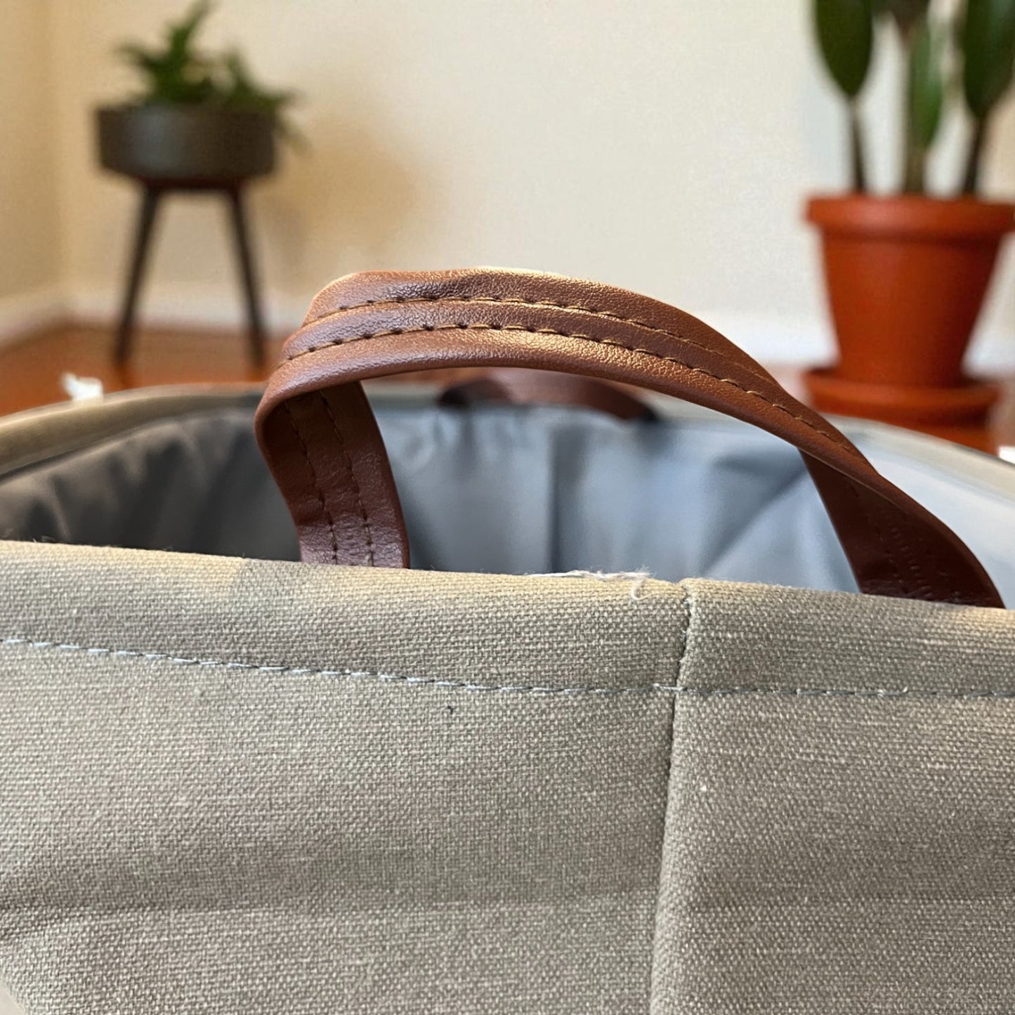 Leather Laundry Bag