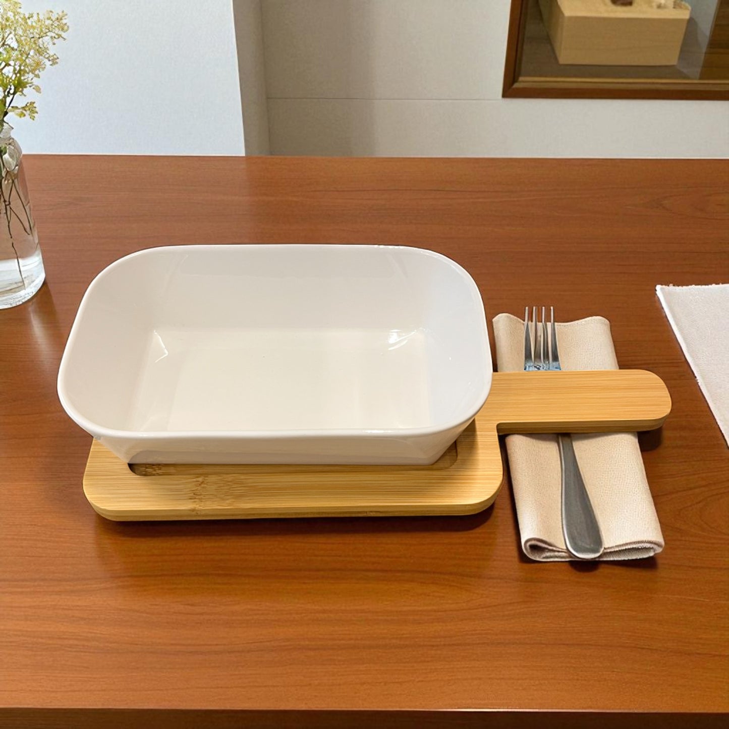 Platter with Wooden Base