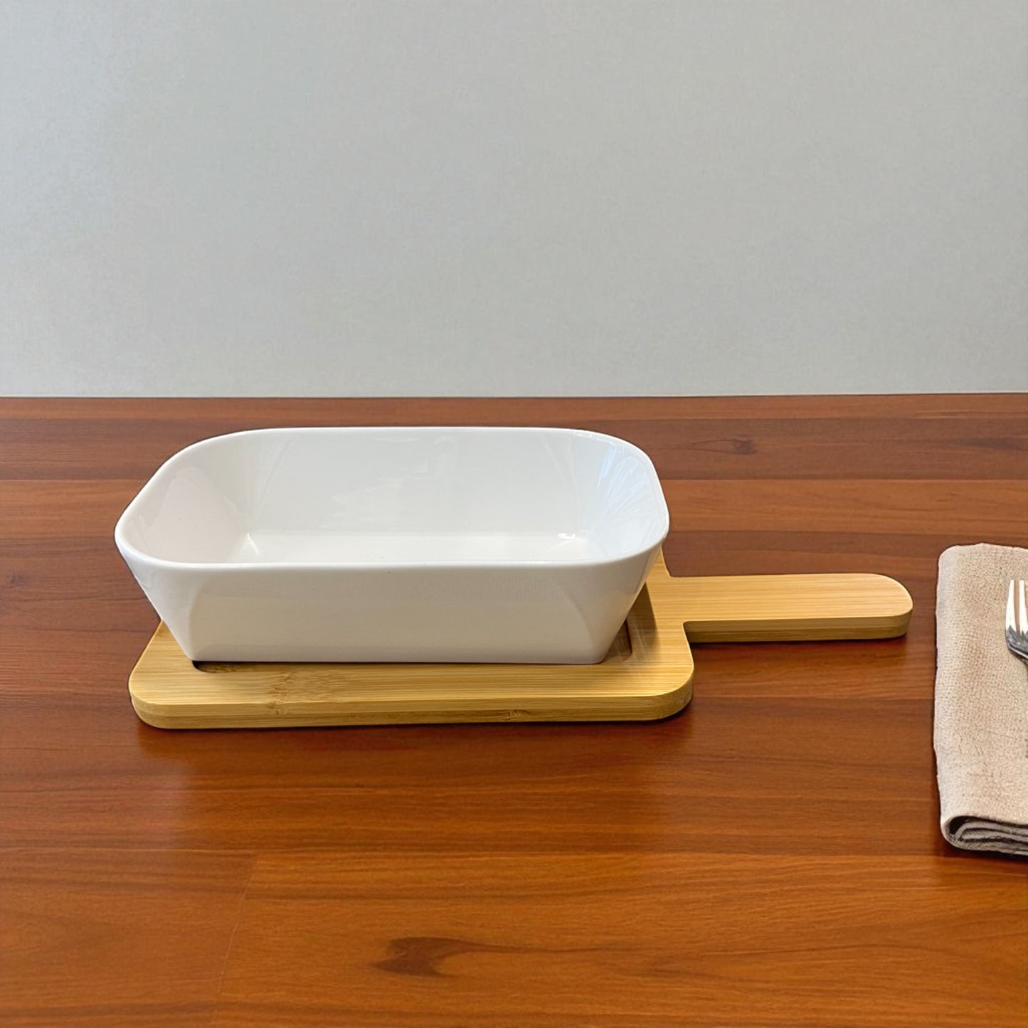 Platter with Wooden Base