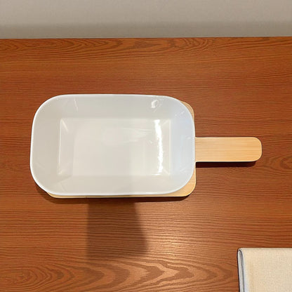 Platter with Wooden Base