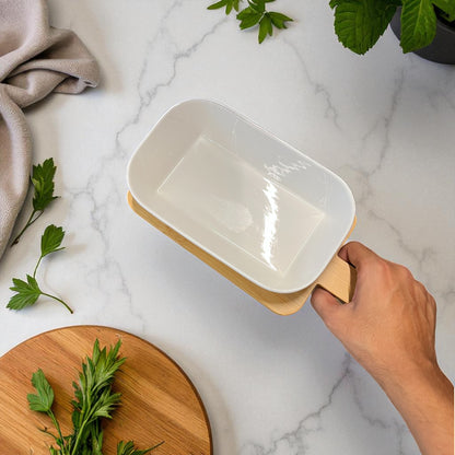 Platter with Wooden Base