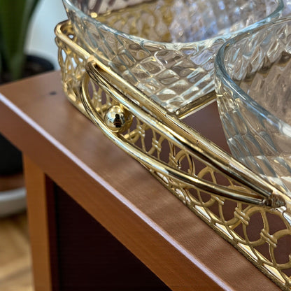 Metallic Gold Tray Set